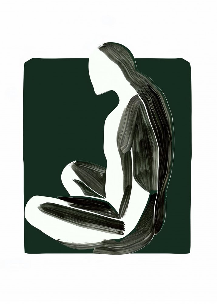 Figura sentada en silencio de May Hilma