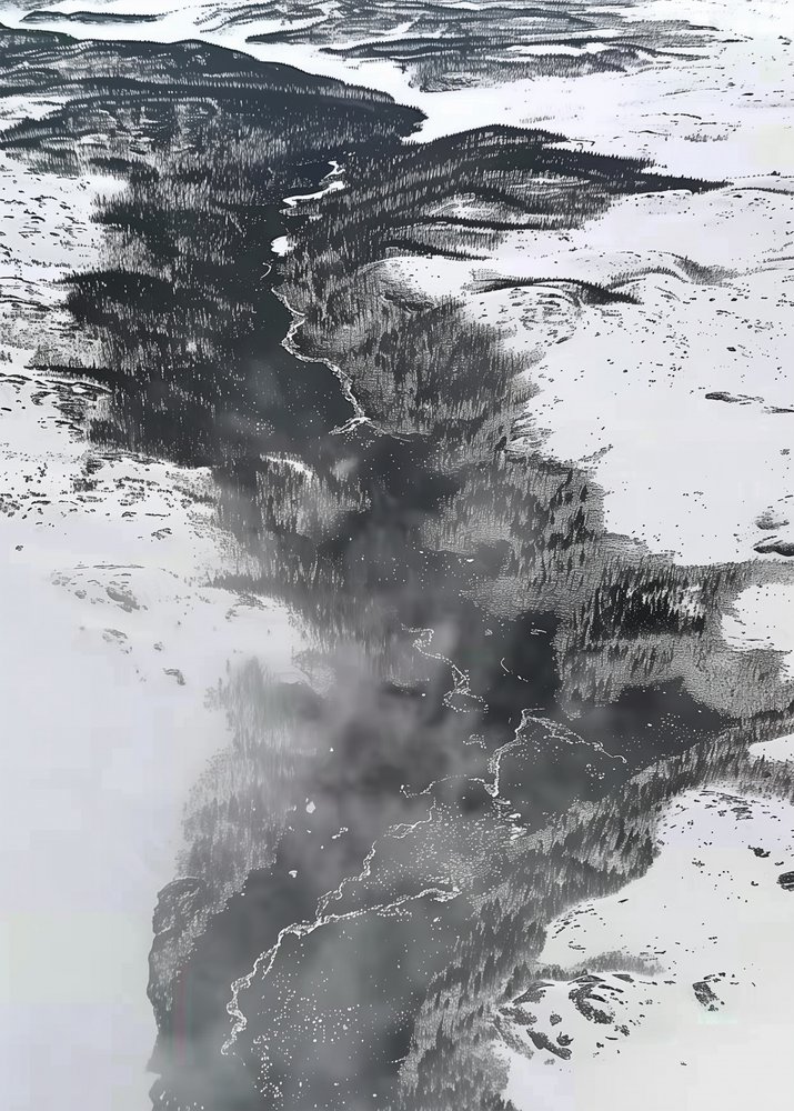 El sinuoso río invernal de May Hilma