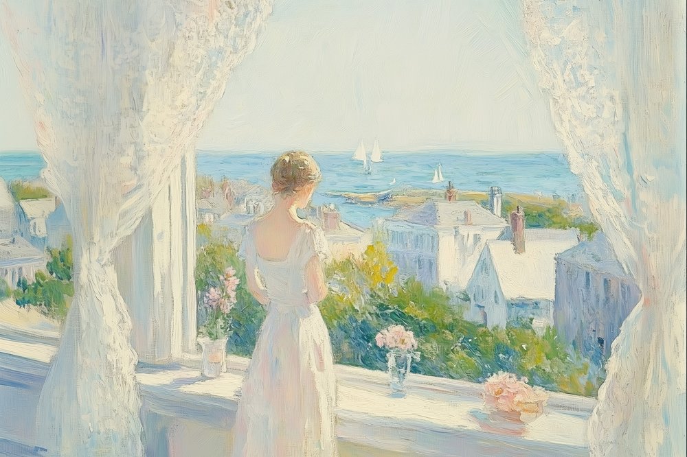 Elegante vista al mar de Melloi Art Prints