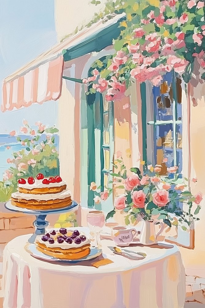 Cafetería de postres franceses de Melloi Art Prints