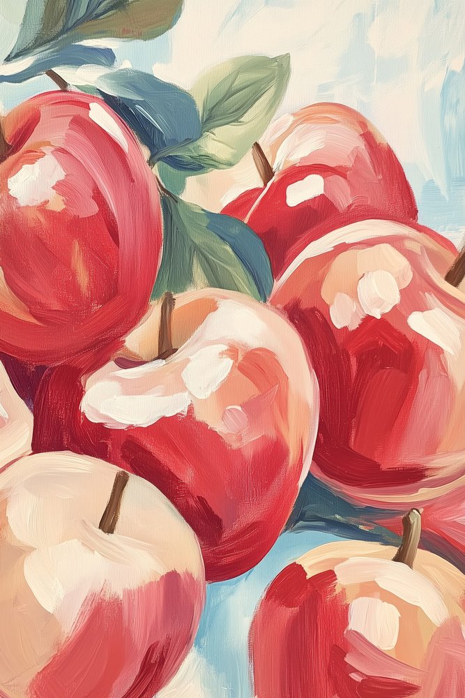 Manzanas de un rojo intenso de Melloi Art Prints