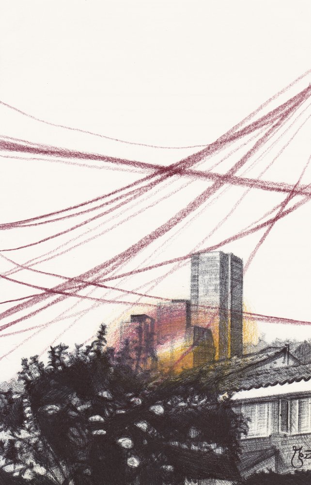 Horizonte con líneas rojas de Mirjam Schrei