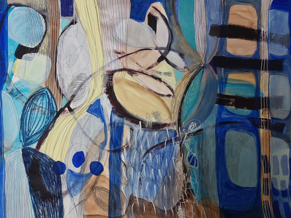 Resumen: Azul, amarillo, flujo de Monika Riethmueller