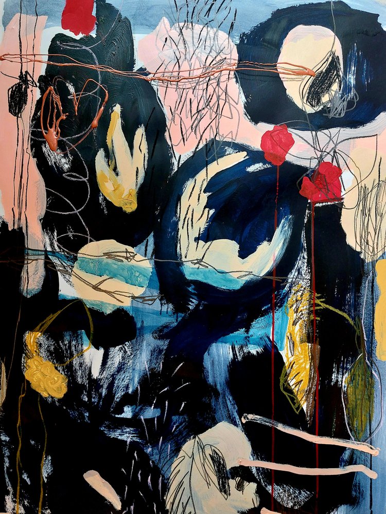 Flujo abstracto oscuro de Monika Riethmueller
