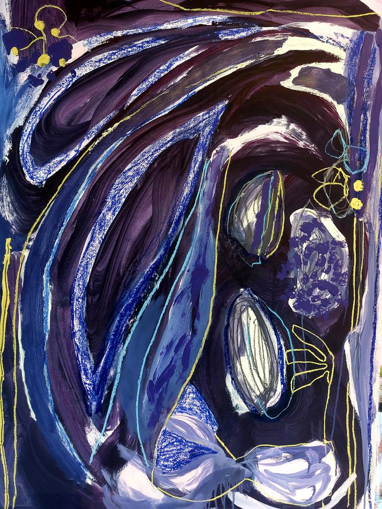 Abstracción azul intenso de Monika Riethmueller