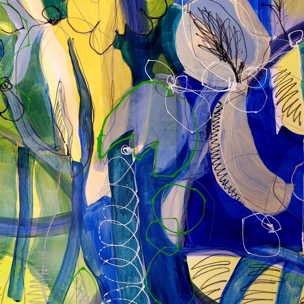 Flor abstracta llena de colorido de Monika Riethmueller