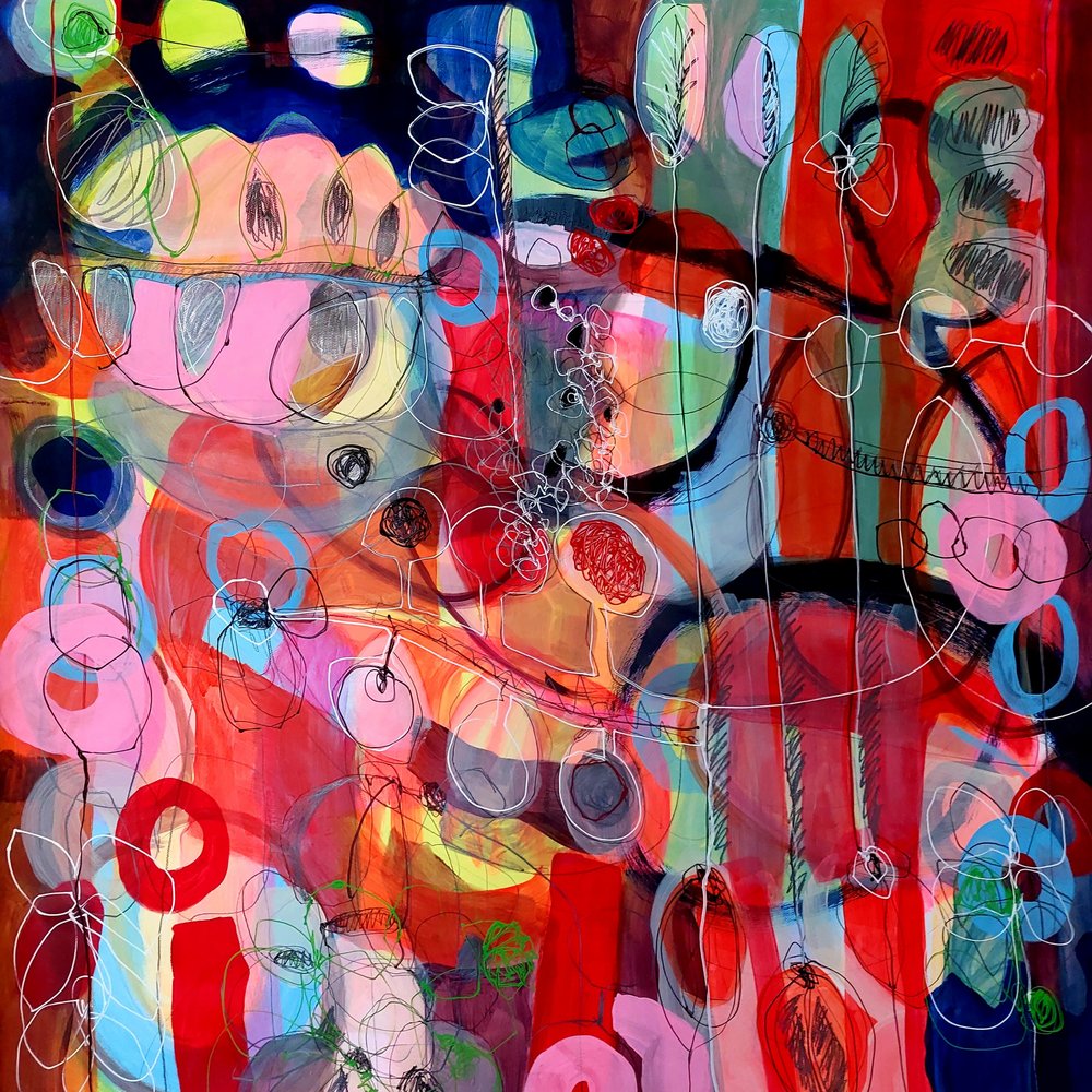 Abstracto orgánico vibrante de Monika Riethmueller