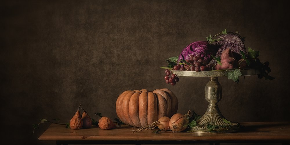 Naturaleza muerta en la mesa de la cocina de Monique van Velzen