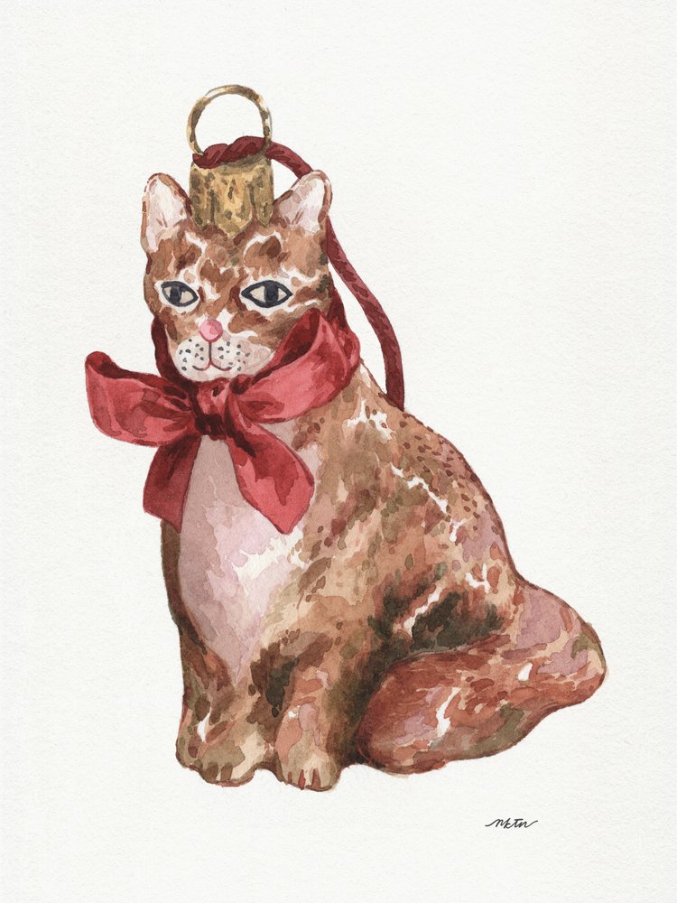 Encantador adorno de gato de NKTN