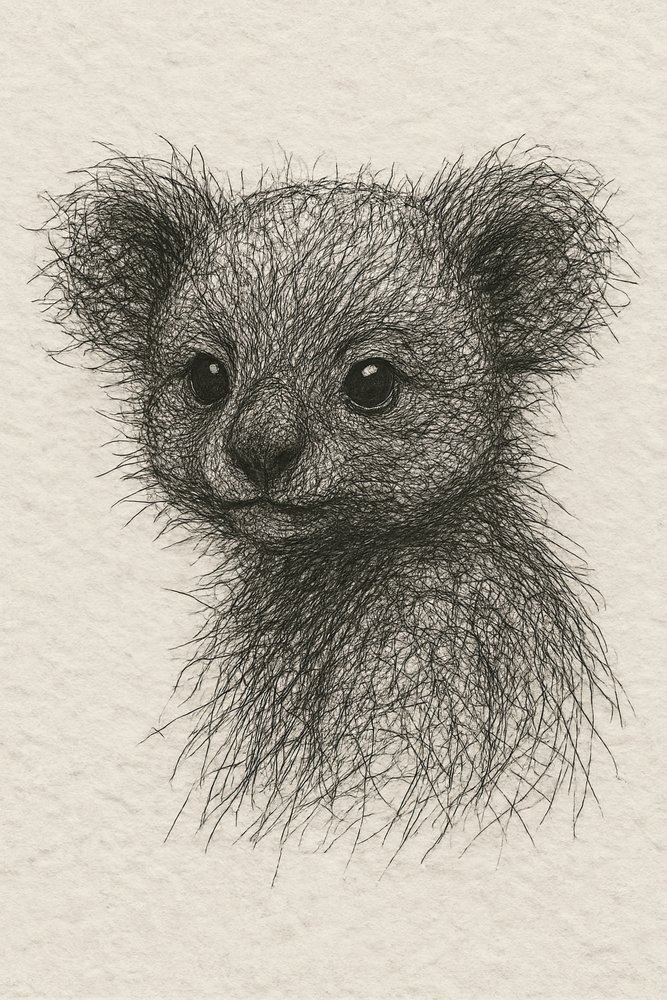 Dibujo de un koala bebé muy mono de Natalie Bruns