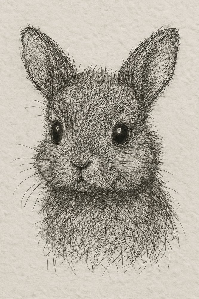Dibujo de un conejito muy mono de Natalie Bruns