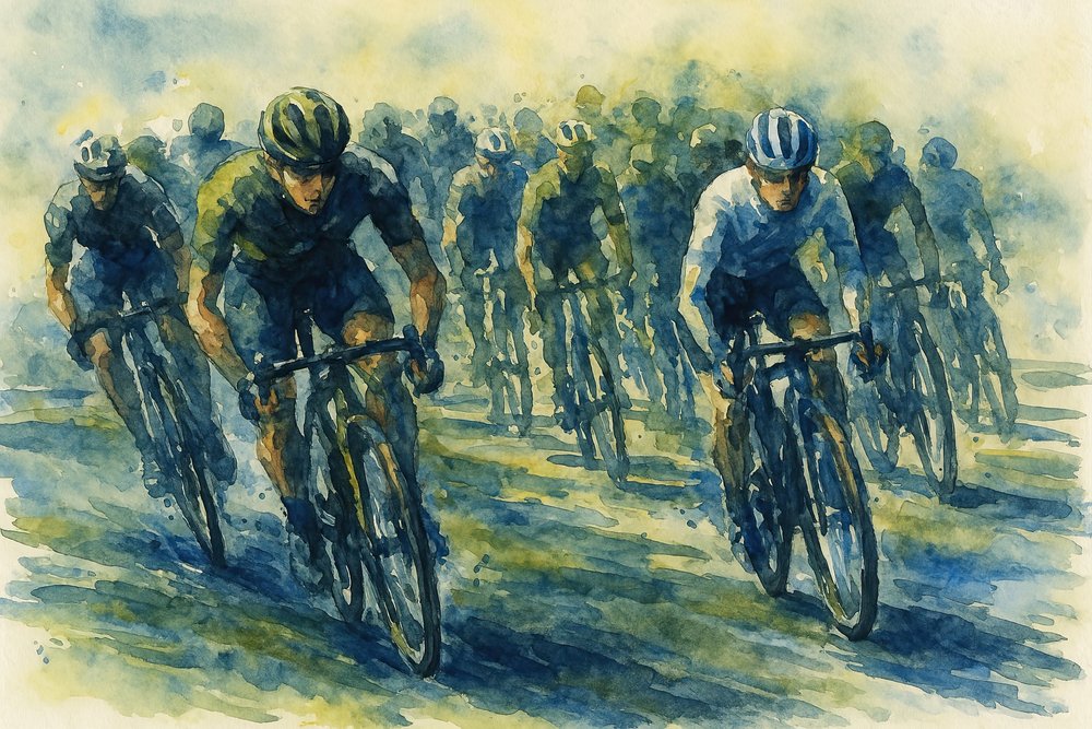 Carrera ciclista dinámica de Natalie Bruns