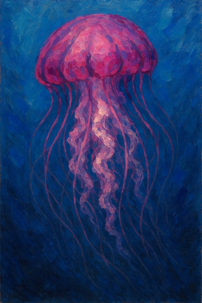 Medusa rosa brillante de Natalie Bruns