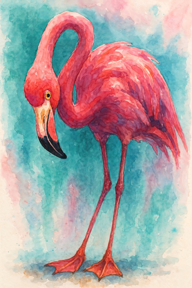 Elegante flamenco rosa de Natalie Bruns