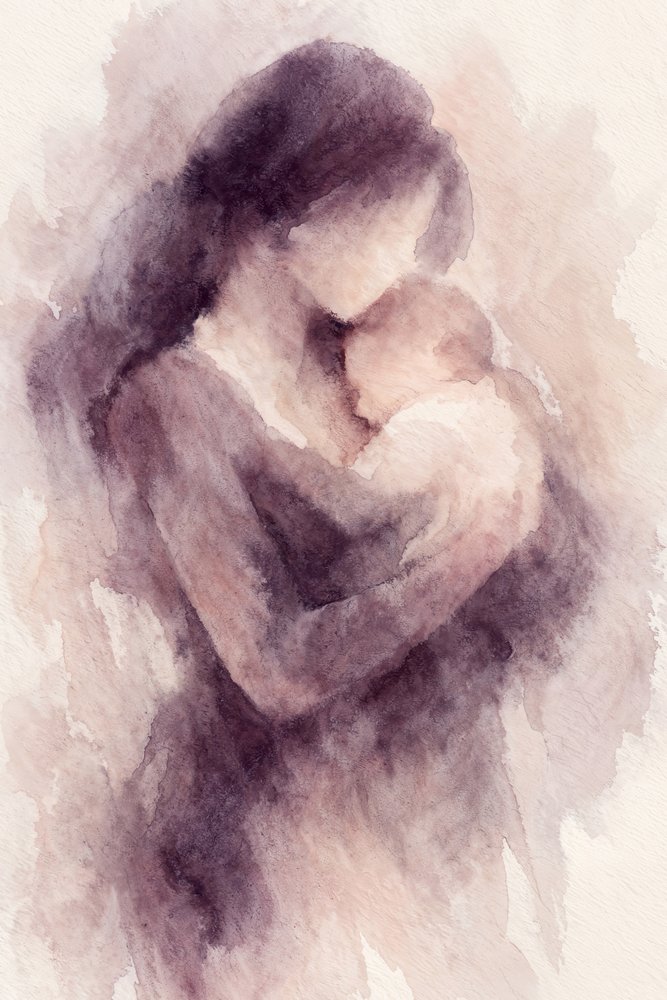 El abrazo de una madre cariñosa de Natalie Bruns