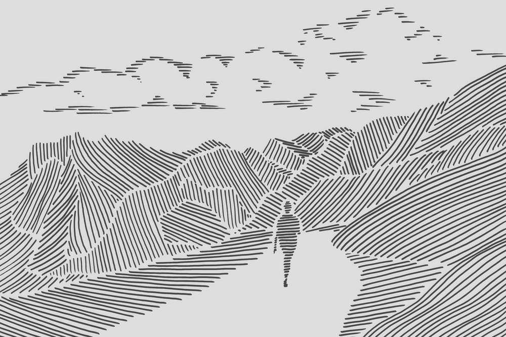 Sendero minimalista por la montaña de Natalie Bruns