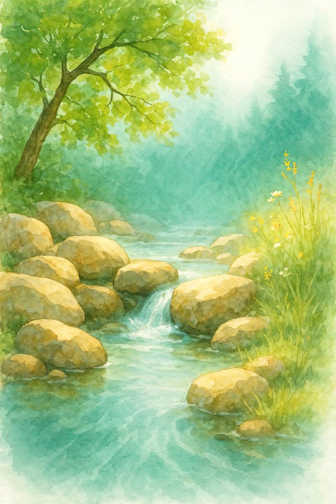 Tranquilo arroyo del bosque de Natalie Bruns