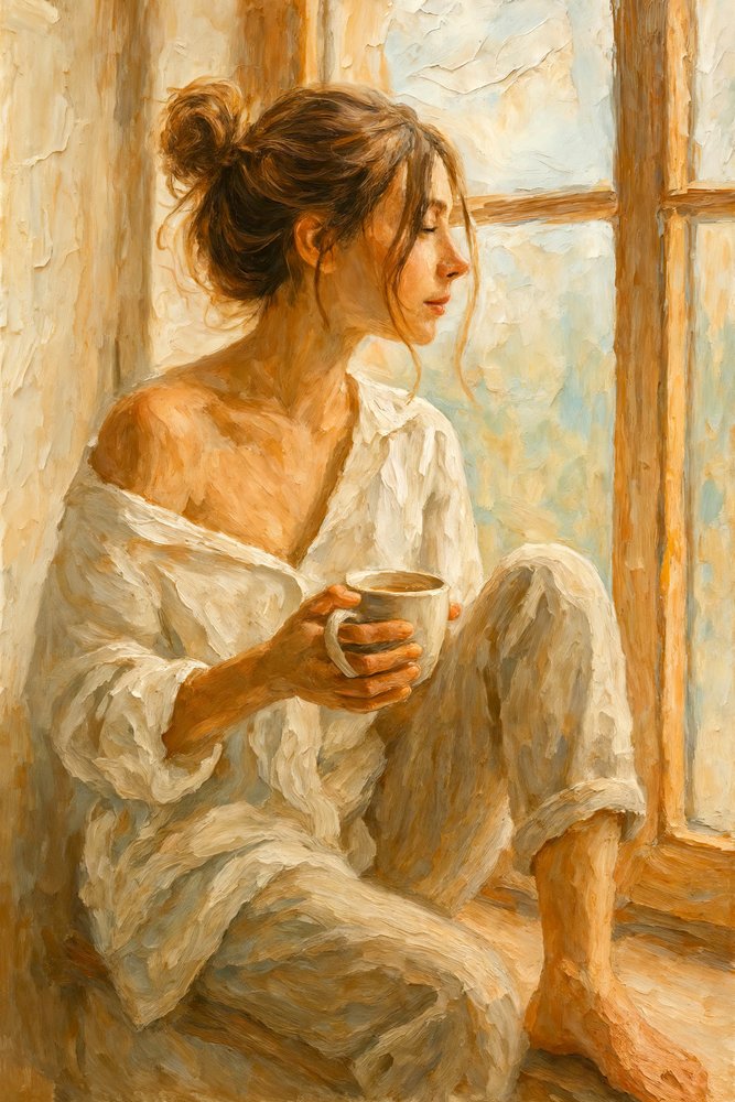 Un café tranquilo por la mañana de Natalie Bruns