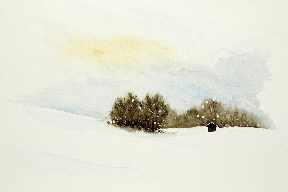 Una tranquila cabaña de invierno de Natalie Bruns