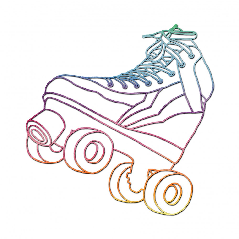 Patín Retro Rainbow de Natalie Bruns