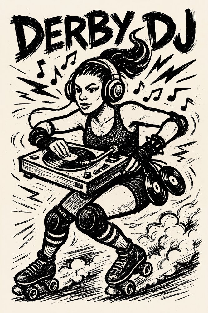 DJ de roller derby de Natalie Bruns