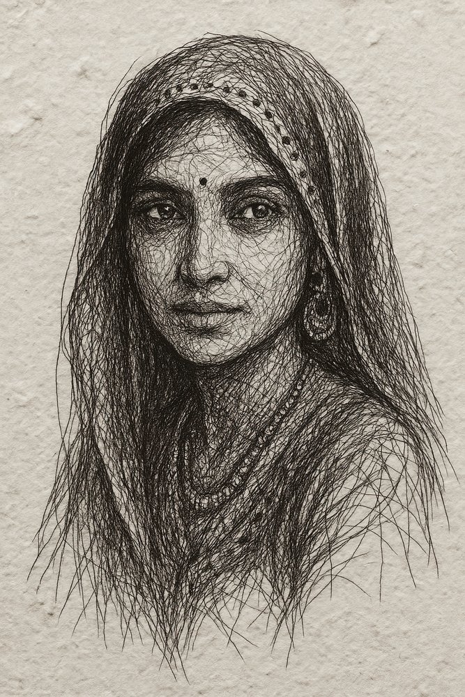 Retrato sereno de un indio de Natalie Bruns