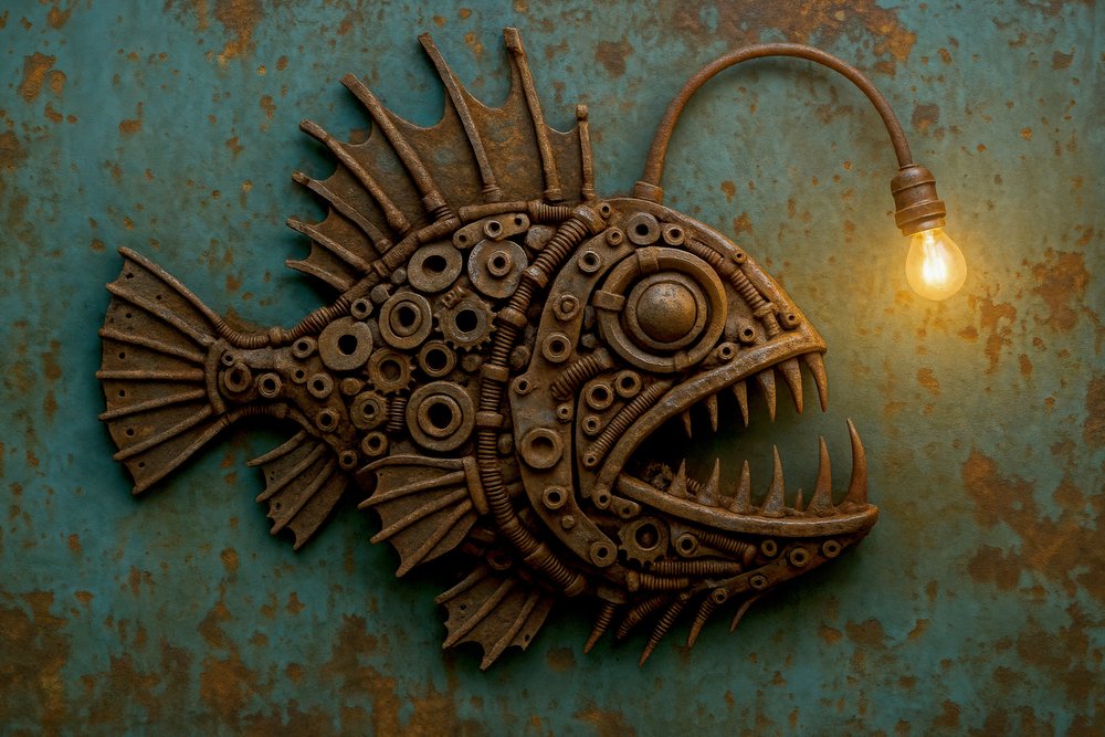 Lámpara de rape de estilo steampunk de Natalie Bruns