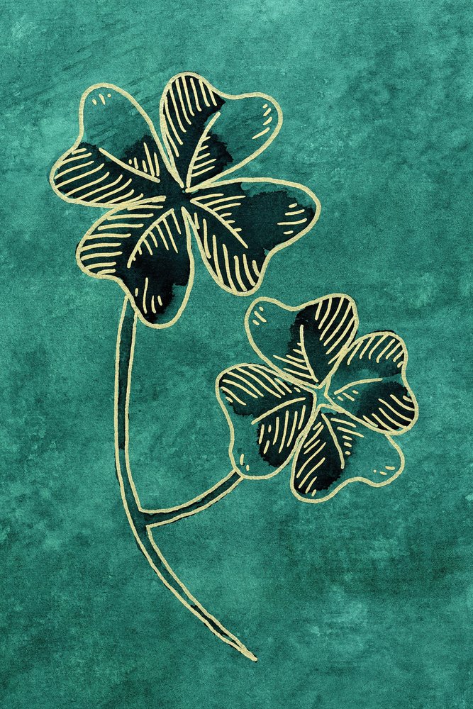 Tréboles de la suerte de color verde azulado de Natalie Bruns