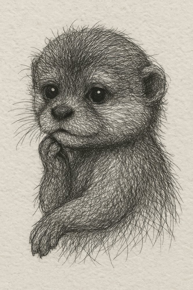 La pequeña nutria pensativa de Natalie Bruns