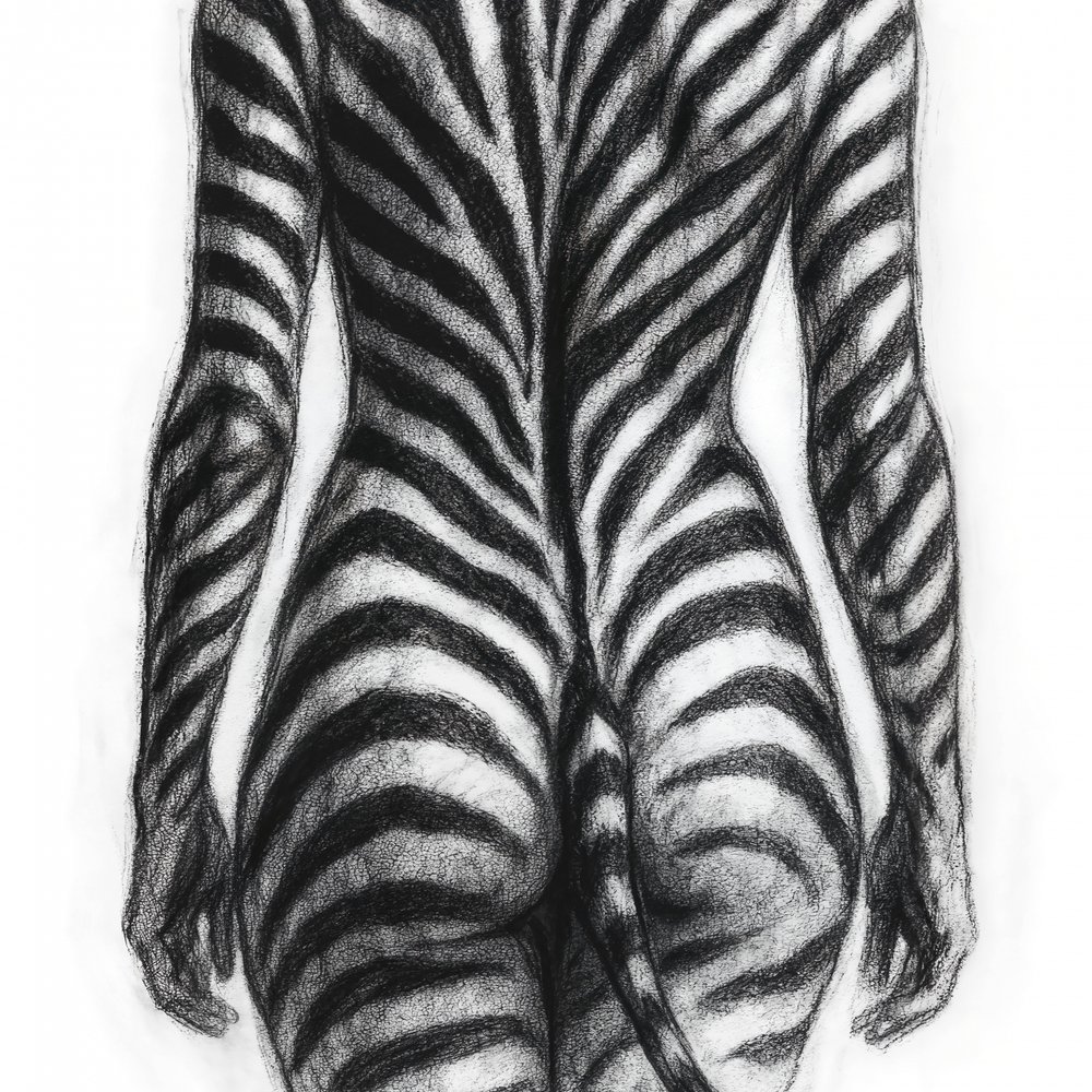 Figura con rayas de cebra de Natalie Bruns