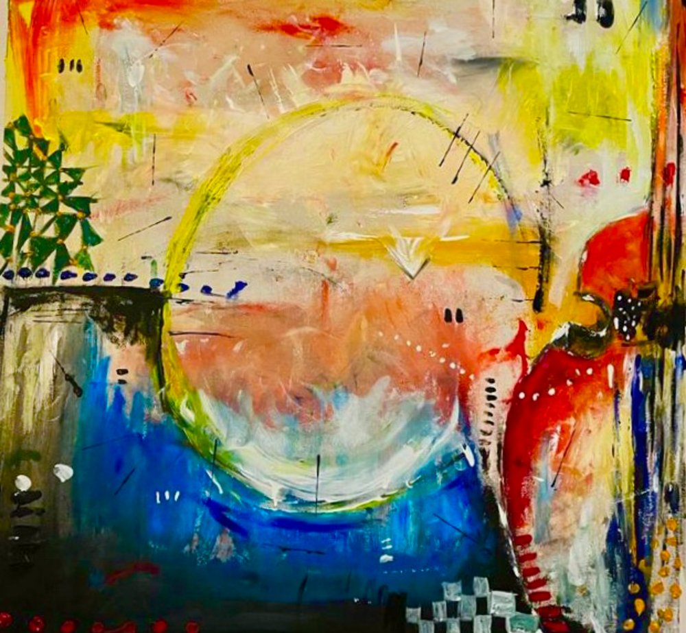 Círculo abstracto vibrante de Nico Phooko
