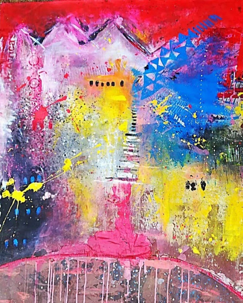 Abstracto urbano vibrante de Nico Phooko