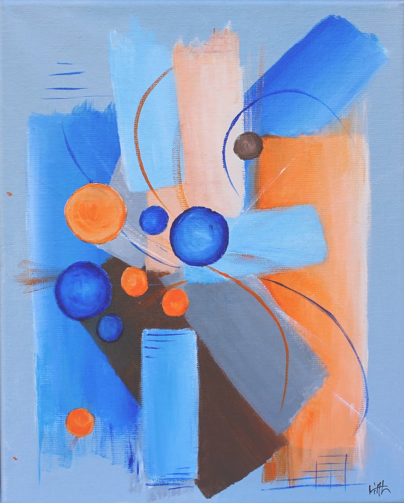 Esferas dinámicas azules y naranjas de Nicolas Alsterdal