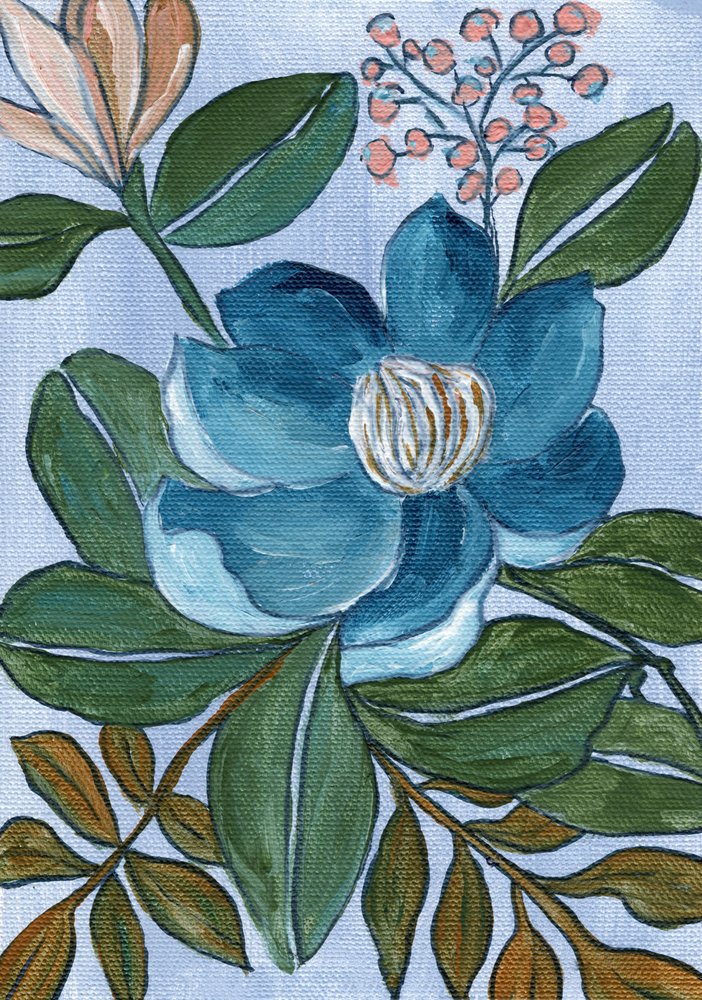 Elegante flor azul de Nikita Jariwala