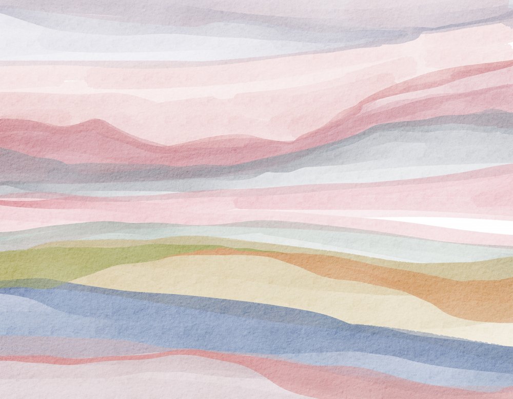 Paisaje en acuarela y pastel de Nikita Jariwala