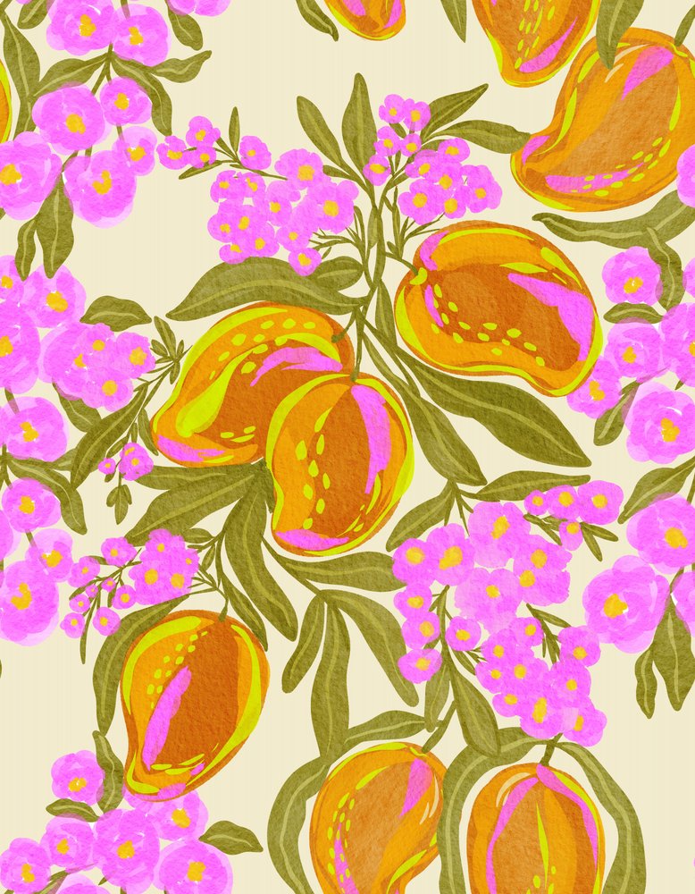 Florecimientos de mango de vivos colores de Nikita Jariwala