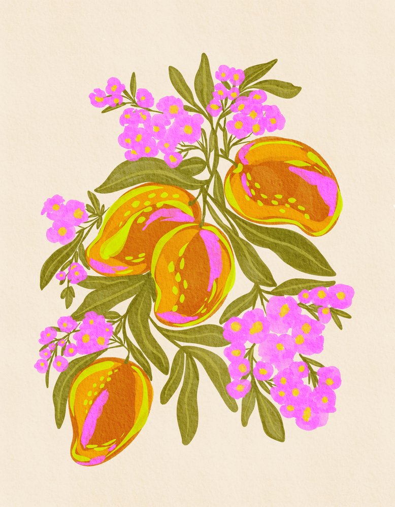 Mangos tropicales de colores vivos de Nikita Jariwala
