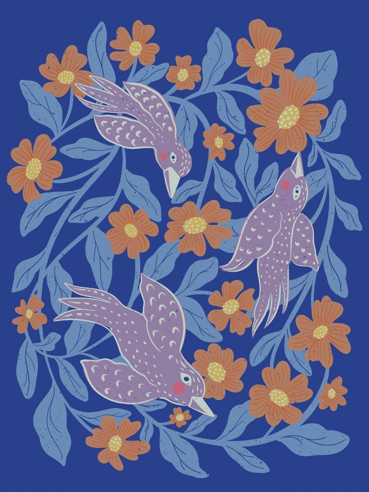 Aves y flores caprichosas de Nikita Jariwala