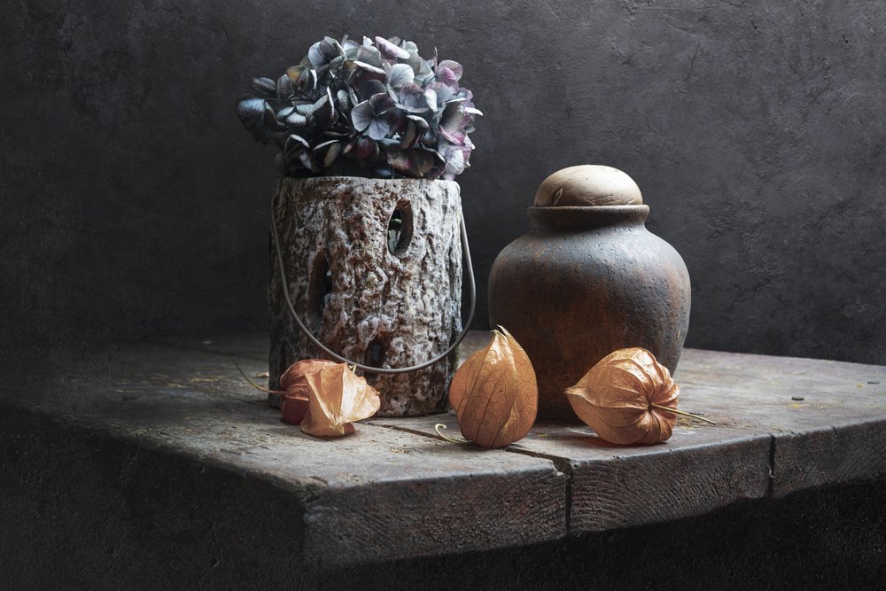 Naturaleza muerta floral vintage de OSAMA OMAR ALIE