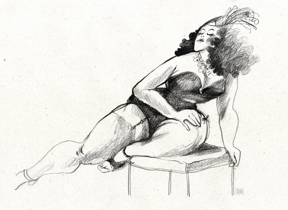 Glamour pin-up con curvas de Olga Skomorokhova