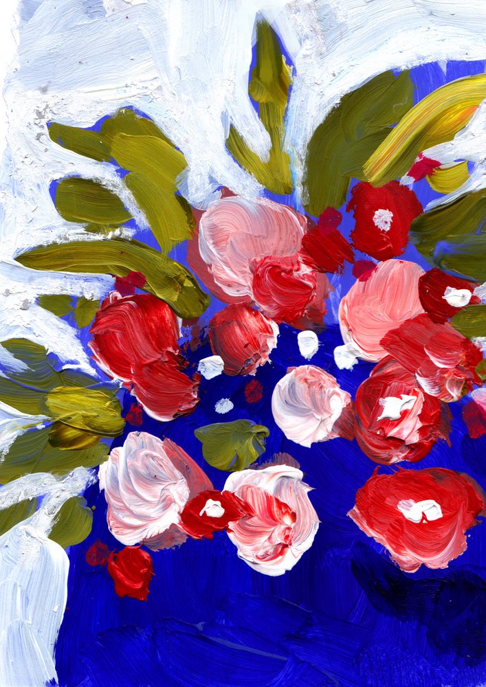 Flores abstractas llenas de colorido de Olga Skomorokhova