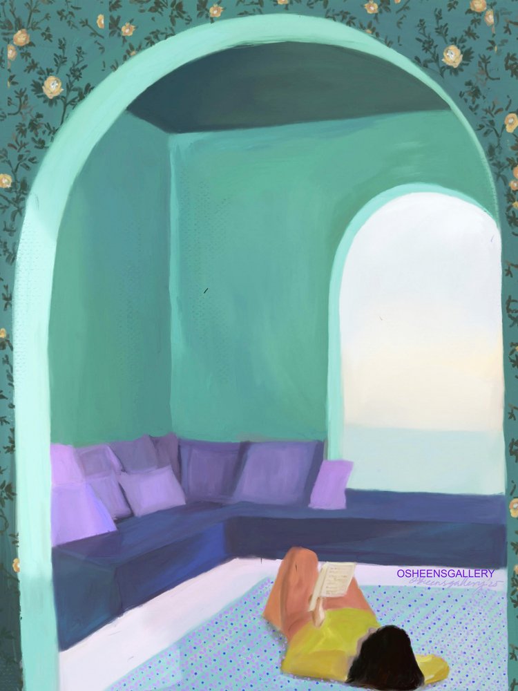Rincón de lectura tranquilo de Osheensgallery