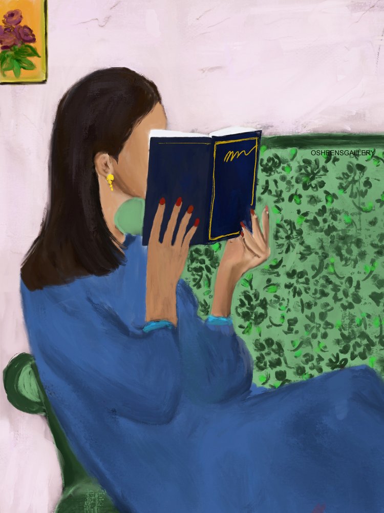 Momento tranquilo de lectura de Osheensgallery