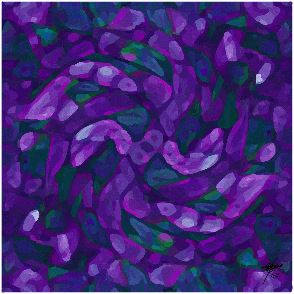Remolinos violetas abstractos de Osvaldo Russo