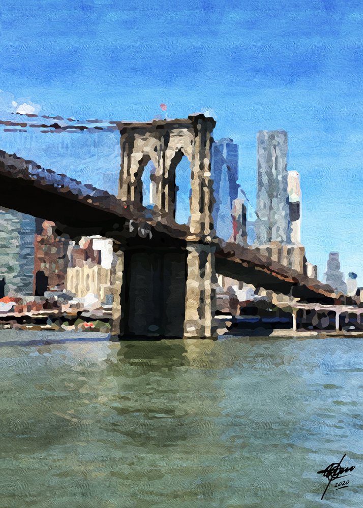 Reflejos del puente de Brooklyn de Osvaldo Russo