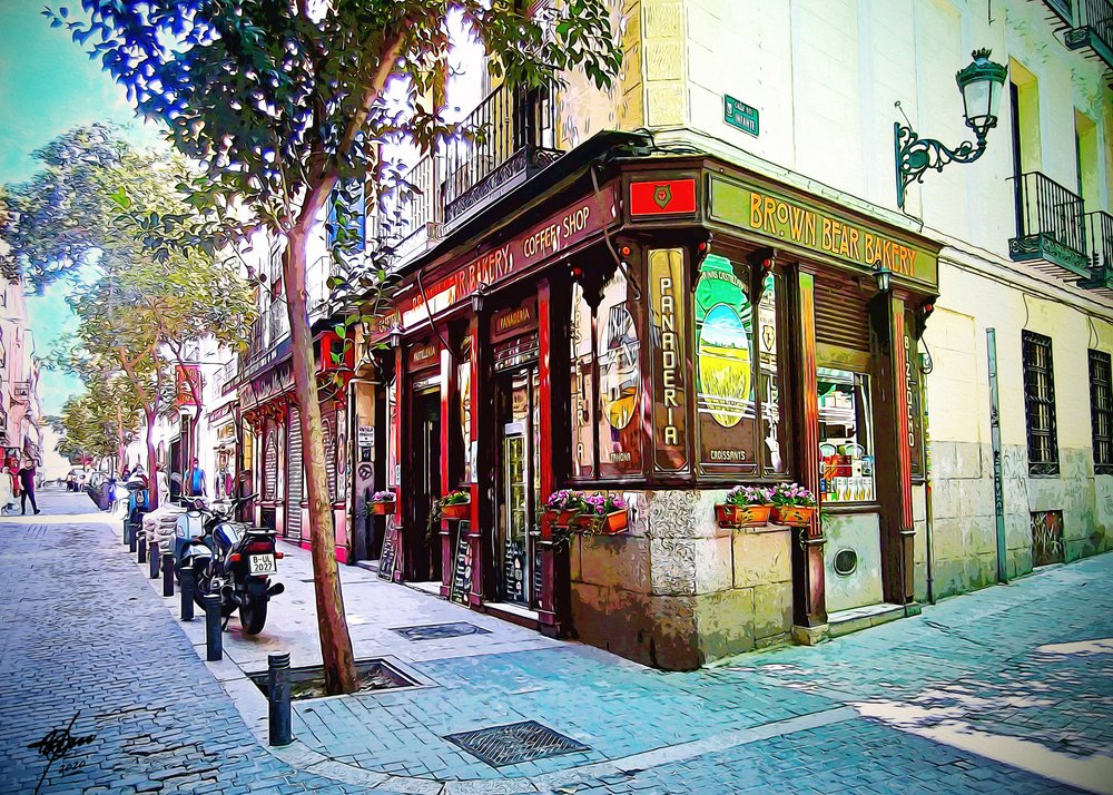 Una encantadora cafetería en un rincón de Madrid de Osvaldo Russo