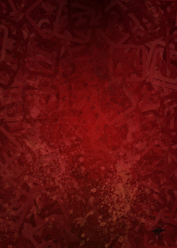 Salpicaduras abstractas en rojo intenso de Osvaldo Russo