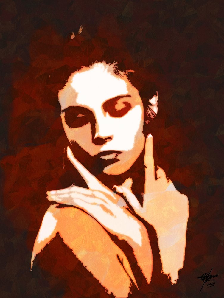 Mujer de «Moody Orange» de Osvaldo Russo