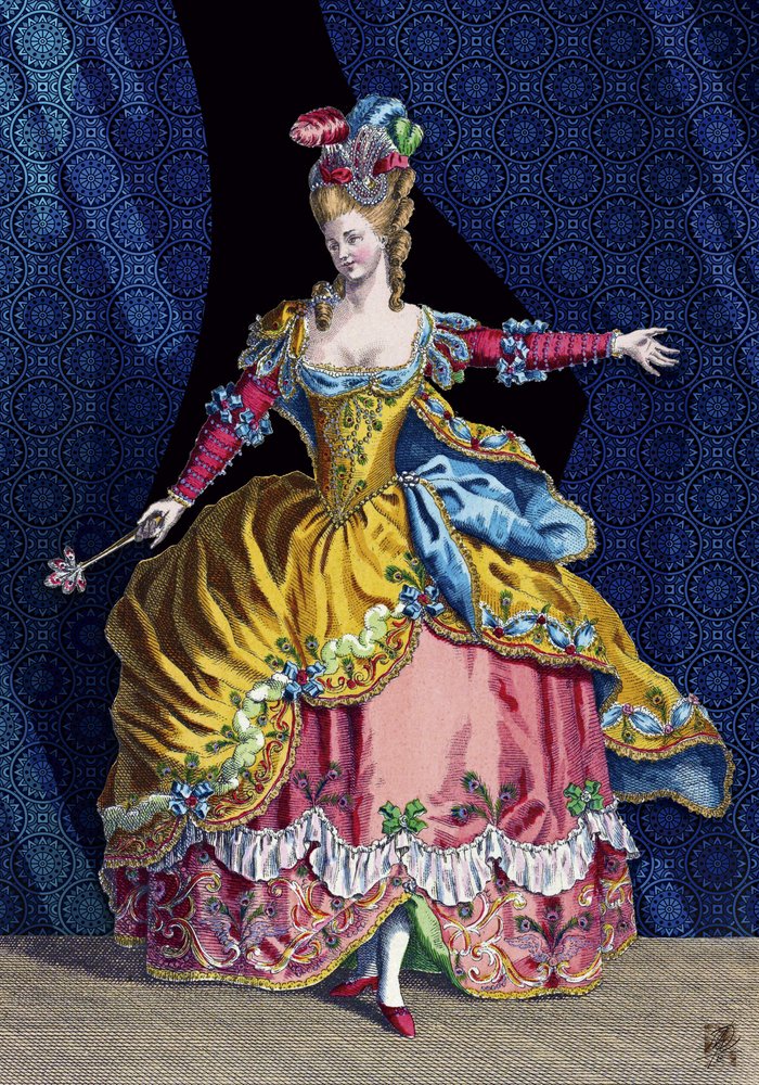 Traje de escena rococó de Osvaldo Russo