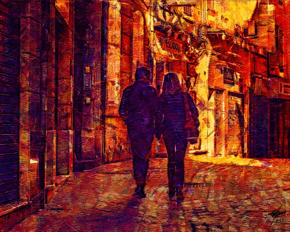 Paseo nocturno por la ciudad romántica de Osvaldo Russo